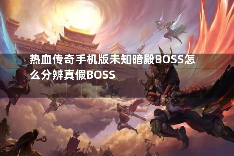 热血传奇手机版未知暗殿BOSS怎么分辨真假BOSS