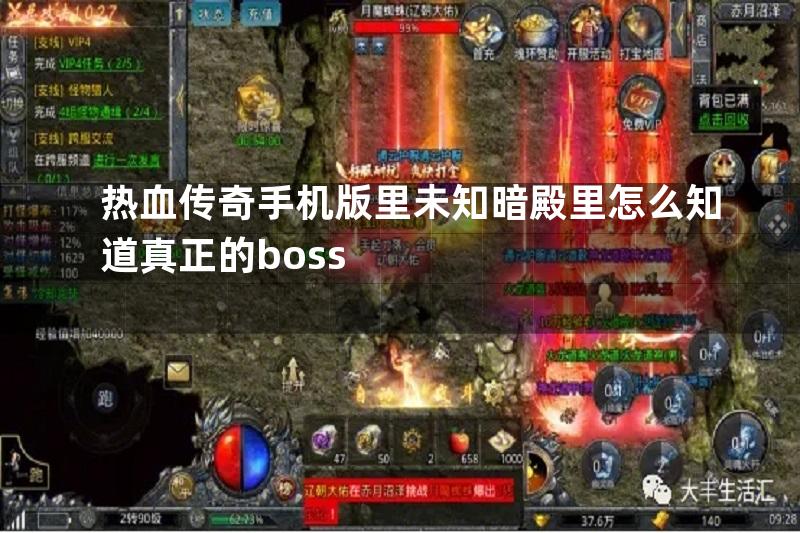 热血传奇手机版里未知暗殿里怎么知道真正的boss