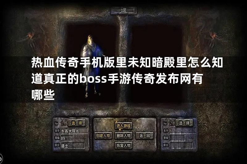 热血传奇手机版里未知暗殿里怎么知道真正的boss手游传奇发布网有哪些