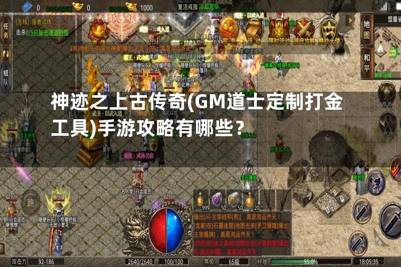 神迹之上古传奇(GM道士定制打金工具)手游攻略有哪些？