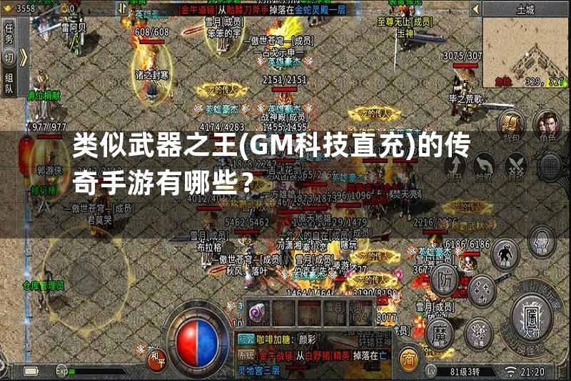 类似武器之王(GM科技直充)的传奇手游有哪些？