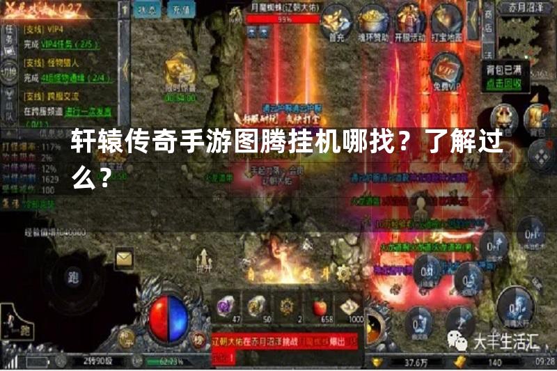 轩辕传奇手游图腾挂机哪找？了解过么？