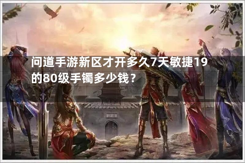 问道手游新区才开多久7天敏捷19的80级手镯多少钱？