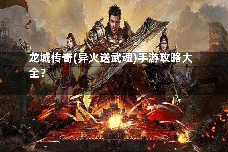 龙城传奇(异火送武魂)手游攻略大全？